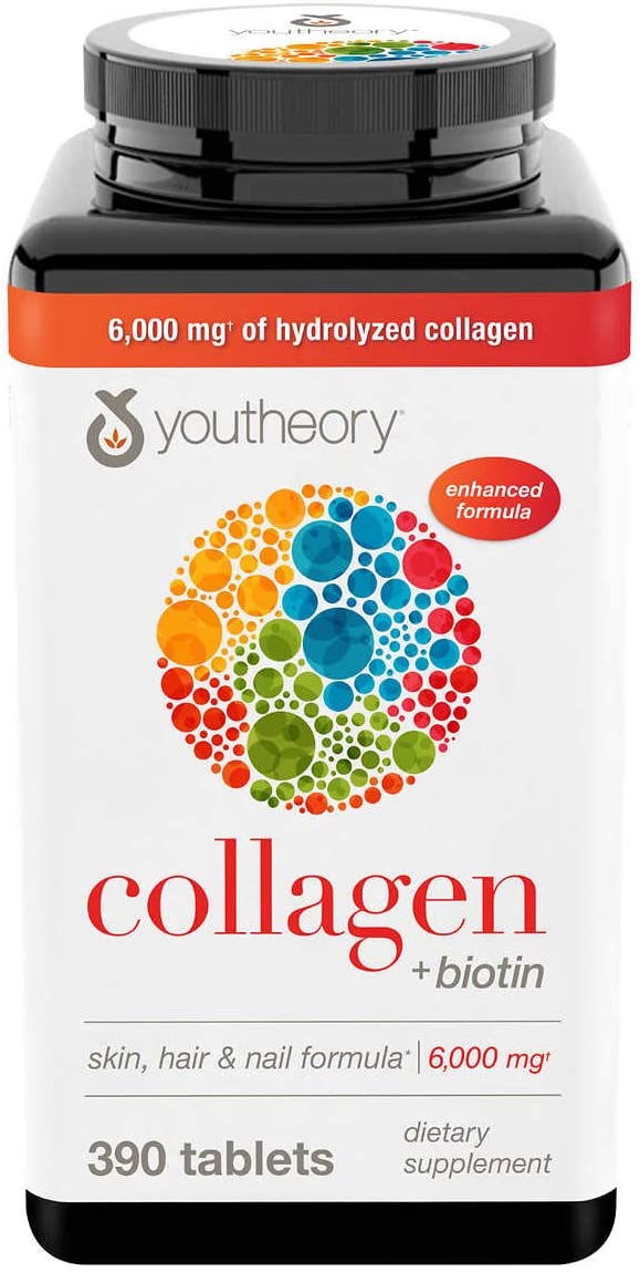 Youtheory Colageno + Biotina 390 Tabletas